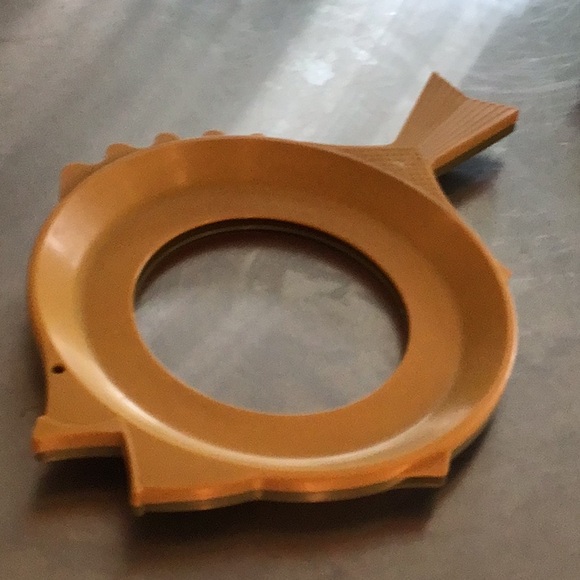 VINTAGE Paper plate holders, set of 6. 3 avocado green & 3 gold. - Picture 3 of 5